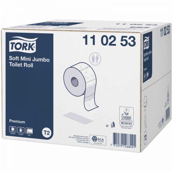 Tork Soft Mini Jumbo toalettpapír T2 rendszer 110253